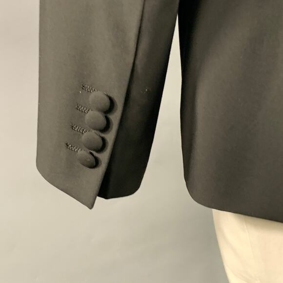 NOAK Size 42 Long Black Polyester Blend Peak Lapel Tuxedo Jacket - Picture 5 of 9